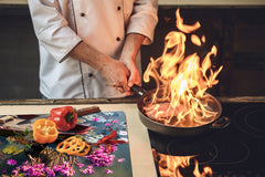 Worktop saver and Pastry Board 60D08: A collection of lotus