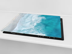 Tempered GLASS Cutting Board 60D10: rough sea