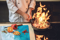 Tempered GLASS Cutting Board 60D10: rough sea