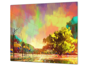 Resistant Glass Cutting Board 60D05B: Colorful park