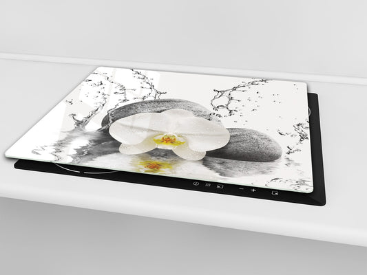 Glass Cutting Board and Worktop Saver D06 Flowers Series: Orchid 4