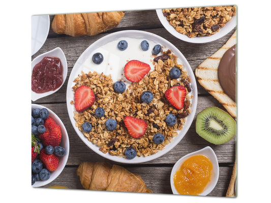 Tempered GLASS Cutting Board 60D16: Sweet breakfast 2