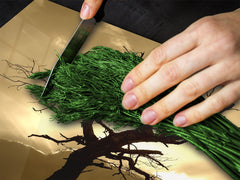 Planche à découper en verre trempé ; D08  Série Nature: Arbre 1