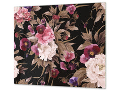 Glass Cutting Board and Worktop Saver D06 Flowers Series: Drawing 27