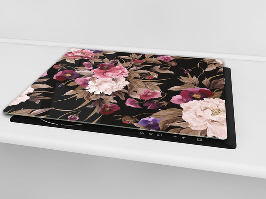 Glass Cutting Board and Worktop Saver D06 Flowers Series: Drawing 27