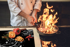 Induction Cooktop cover 60D06A: Flowers theme