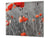 Schneidbrett aus Hartglas und schützende Arbeitsoberfläche D06 Flowers Series: Poppies 1