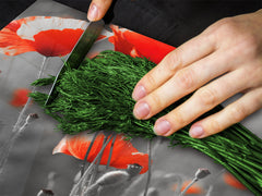 Glass Cutting Board and Worktop Saver D06 Flowers Series: Poppies 1