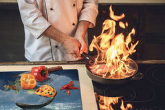 Glass Pastry Board 60D18: A lonely boat