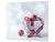 Schneidbrett aus Hartglas und schützende Arbeitsoberfläche; D20 Weihnachtsserie: Geschenk mit Ornamenten