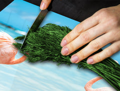 Tempered GLASS Cutting Board 60D01: Flamingos