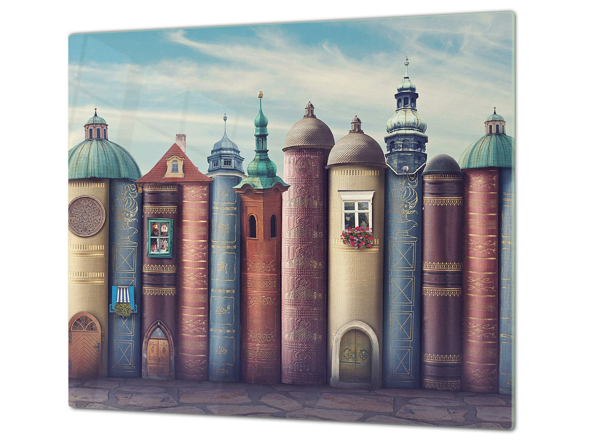 Glass Pastry Board 60D18: Cottages from books