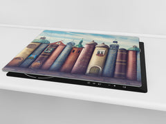 Glass Pastry Board 60D18: Cottages from books