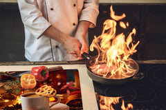 Glass Kitchen Board 60D07: Coffee with cinnamon