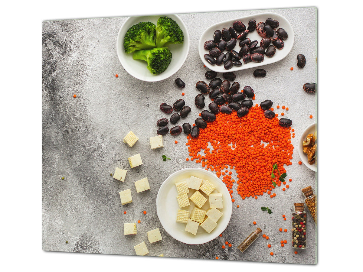 Tempered GLASS Cutting Board 60D16: Salad