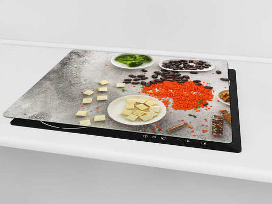 Tempered GLASS Cutting Board 60D16: Salad