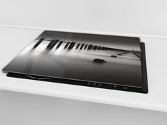 Very Big Kitchen Board – Glass Cutting Board and worktop saver; Nature series DD08: Costa marina 1