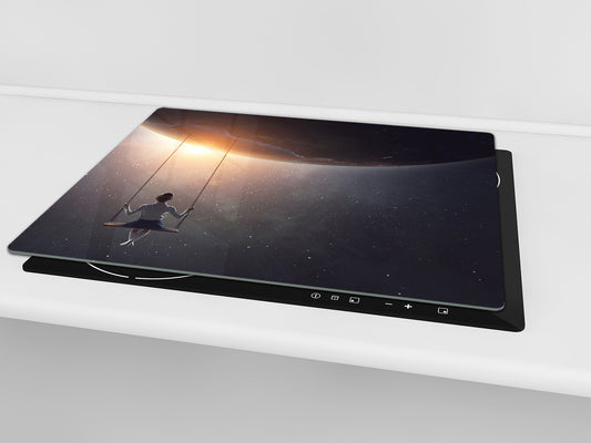 Glass Pastry Board 60D18: Swing in cosmos