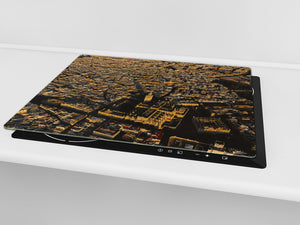 Glass Cutting Board and Worktop Saver 60D12: The city from a bird's eye view