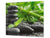 Küchenbrett aus Hartglas und Kochplattenabdeckung; D08 Nature Series:  Bamboo with stones