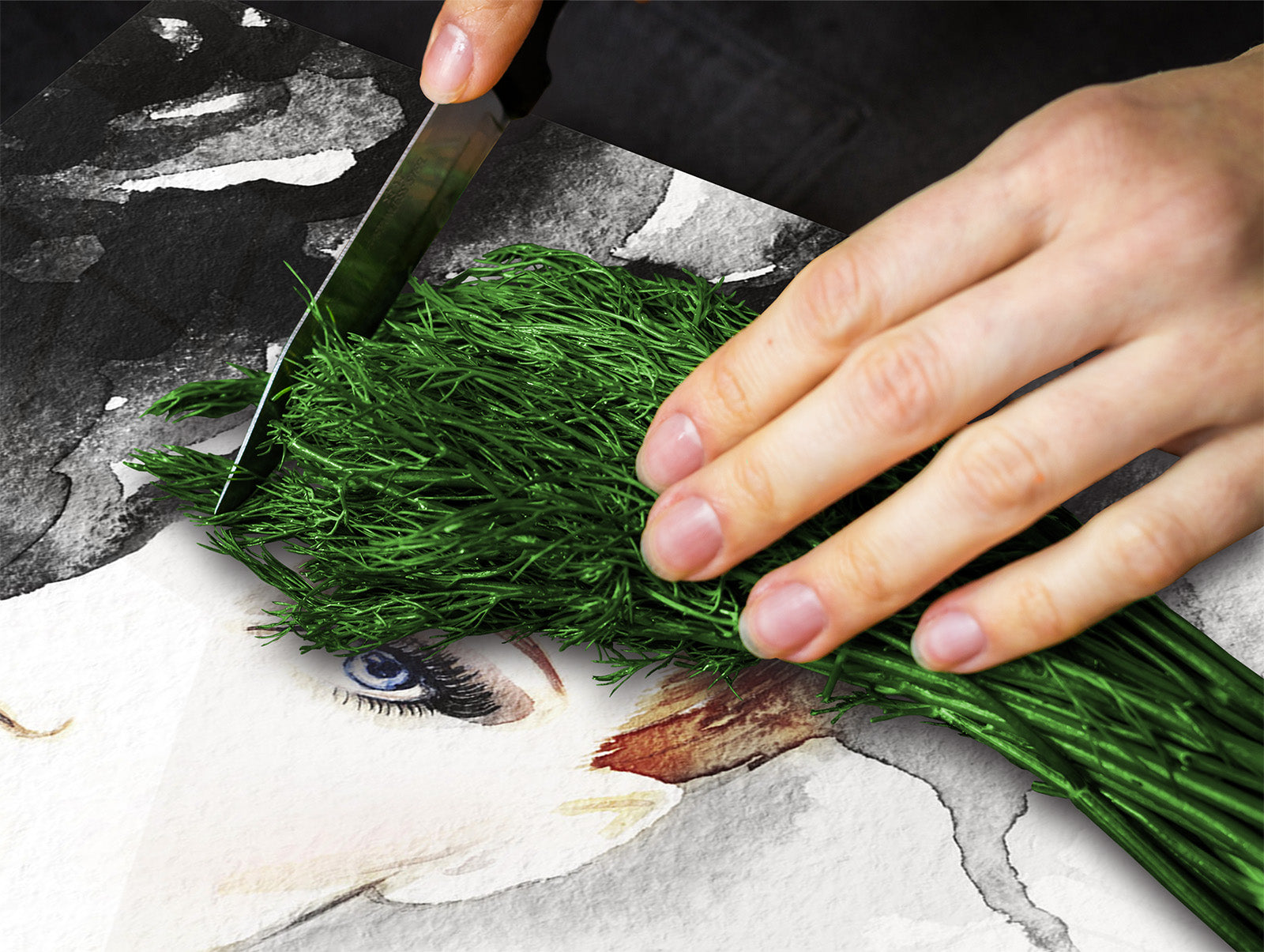 Resistant Glass Cutting Board 60D05B: Woman 11