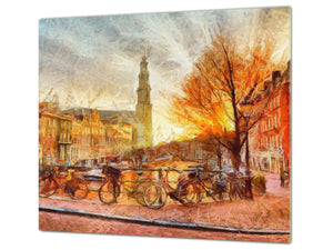 Resistant Glass Cutting Board 60D05B: Old Town