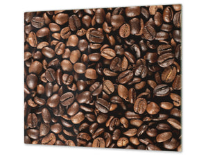 Tagliere in VETRO temperato – Proteggi-piano di lavoro e spianatoia; D05 Serie Caffè Caffè 134