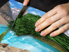 Planche à découper en verre trempé ; D08  Série Nature: Montagnes 5