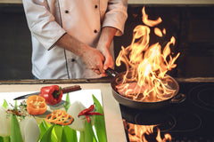 Glass Cutting Board and Worktop Saver D06 Flowers Series: Tulips 1