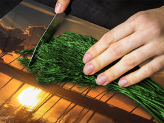 Planche à découper en verre trempé ; D08  Série Nature: Arbres 1