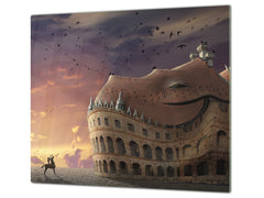 Glass Pastry Board 60D18: Crooked palace