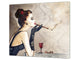 Resistant Glass Cutting Board 60D05B: Woman with a cigarette