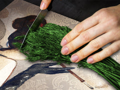 Resistant Glass Cutting Board 60D05B: Woman with a cigarette