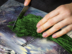 UNIQUE Tempered GLASS Kitchen Board 60D05A: Winter landscape