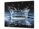 CUTTING BOARD and Cooktop Cover - Impact & Shatter Resistant Glass D02 Water Series: Water 19