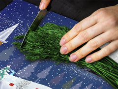 CUTTING BOARD and Cooktop Cover ;D20 Christmas Series: Christmas landscape