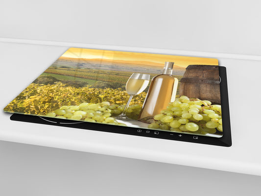 Chopping Board - Induction Cooktop Cover D04 Drinks Series: Wine 28