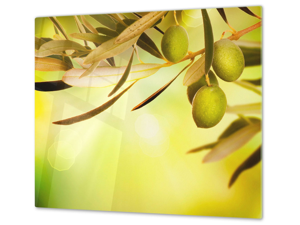 KITCHEN BOARD & Induction Cooktop Cover  D07 Fruits and vegetables: Olive 2