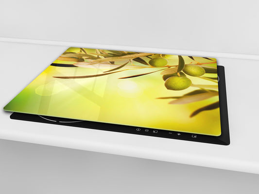 KITCHEN BOARD & Induction Cooktop Cover  D07 Fruits and vegetables: Olive 2