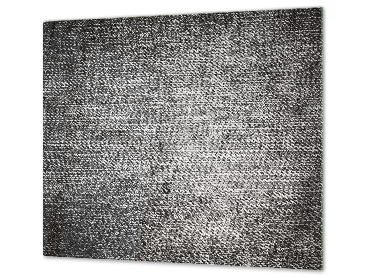 Tabla de cortar de VIDRIO templado – Resistente a golpes y arañazos  - D10B Serie Texturas B: Vaqueros