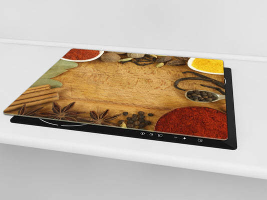 Glass Kitchen Board 60D03A: Root spices 1