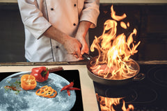 Asse da cucina in VETRO temperato – Tagliere in vetro; D09 Serie Diversi: Luna piena