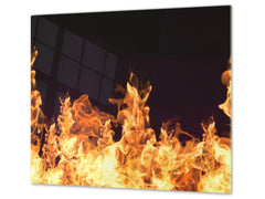 Tempered Glass Cutting Board and Worktop Saver D03 Fire Series: Fire 5