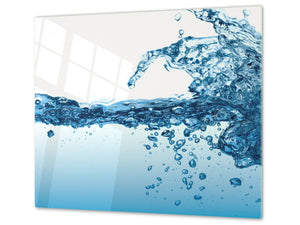 Cubre vitro de cristal templado – Protector de encimera de vidrio templado – Resistente a golpes y arañazo D02 Serie Agua: Agua 21