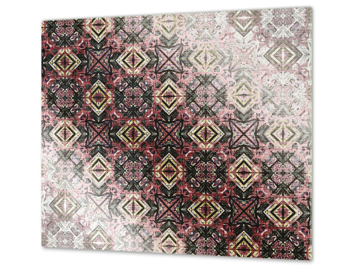 Tempered GLASS Cutting Board D01 Abstract Series: stained glass 2