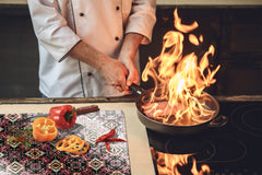 Tempered GLASS Cutting Board D01 Abstract Series: stained glass 2