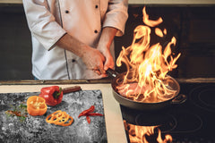 Tempered GLASS Kitchen Board – Impact & Scratch Resistant D10A Textures Series A: Old wall