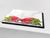 Küchenbrett aus Hartglas und Induktionskochplattenabdeckung – Schneideplatten; D07 Fruits and vegetables:  Strawberry 30