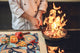Küchenbrett aus Hartglas und Kochplattenabdeckung; D14 Patterns and Mandalas Series: Drawing 55