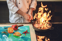 Tempered GLASS Kitchen Board D09 Other: Texture 70